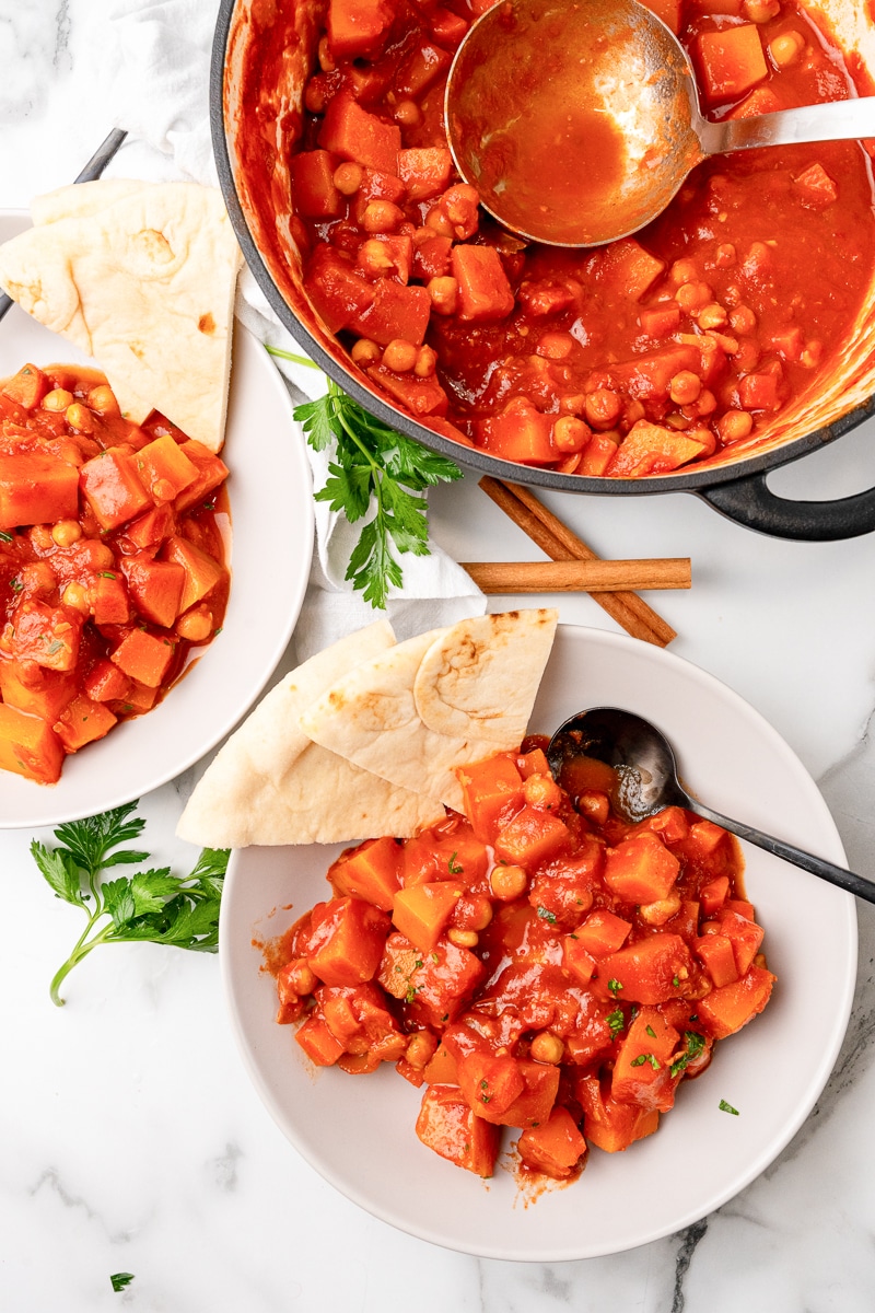 fall stew made with butternut squash