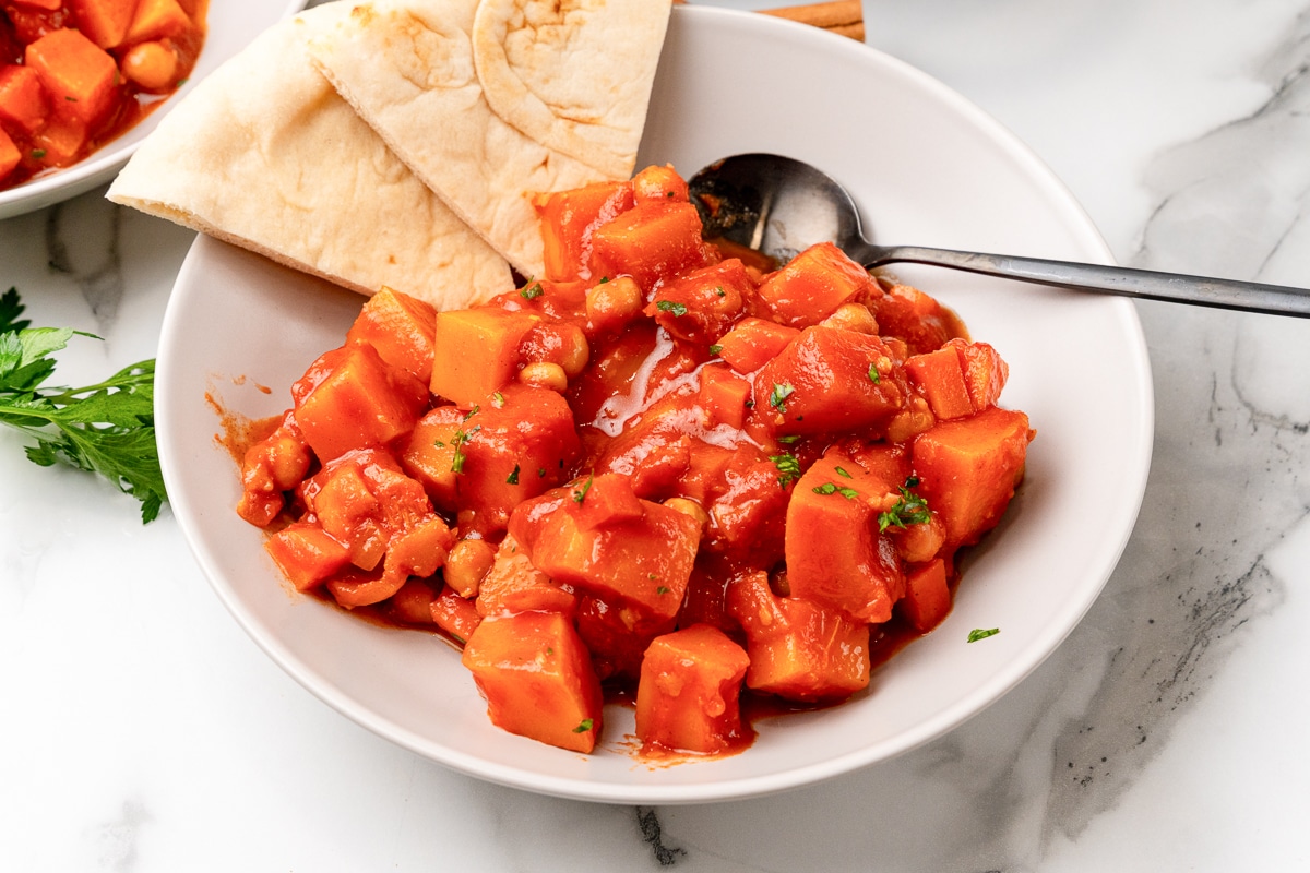 fall stew made with butternut squash