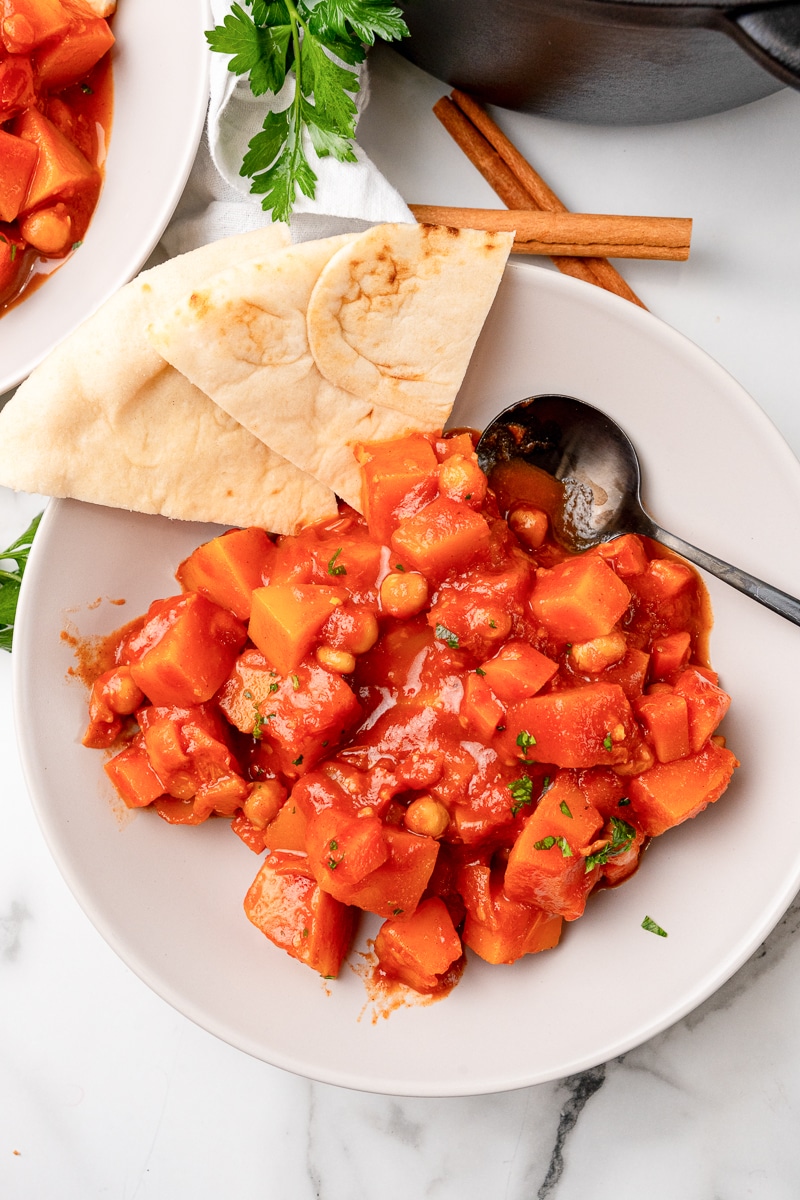 fall stew made with butternut squash