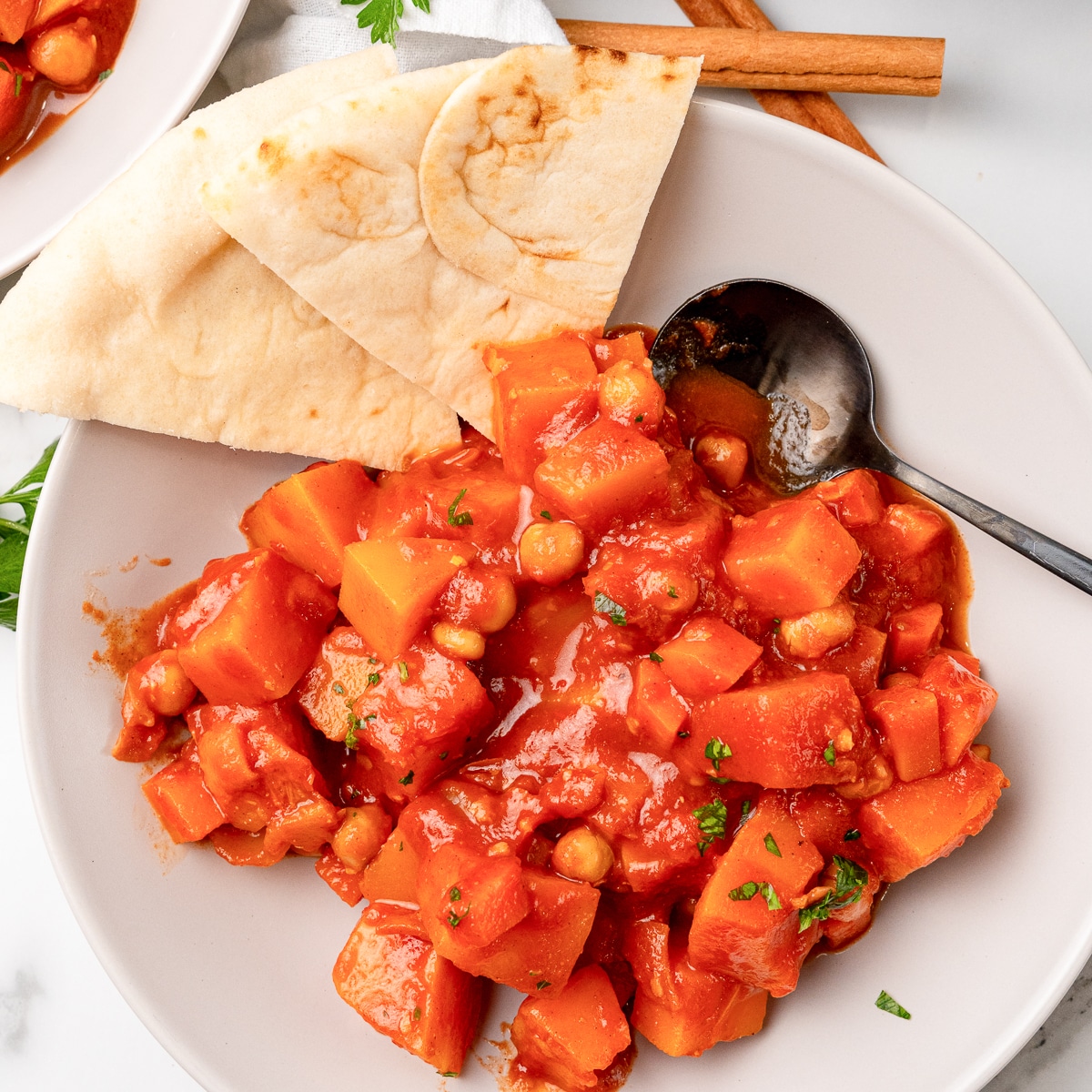 Moroccan Butternut Squash Stew with Chickpeas