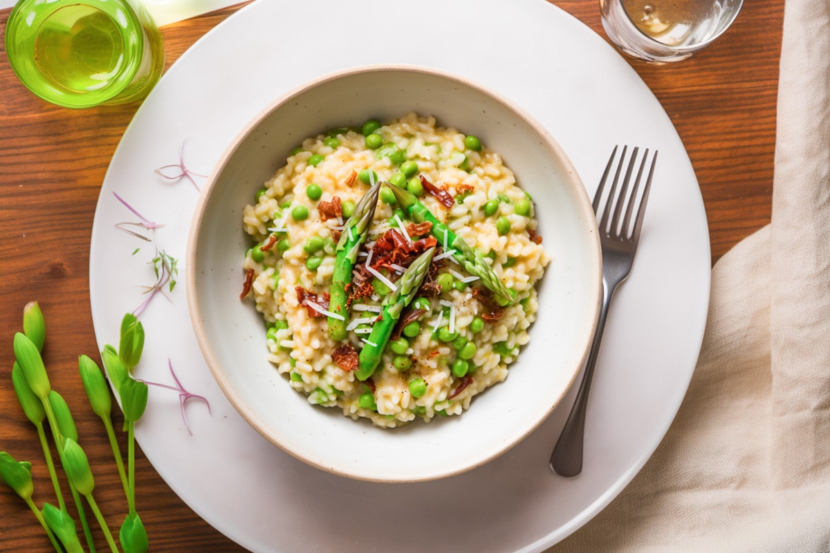 spring veggie risotto