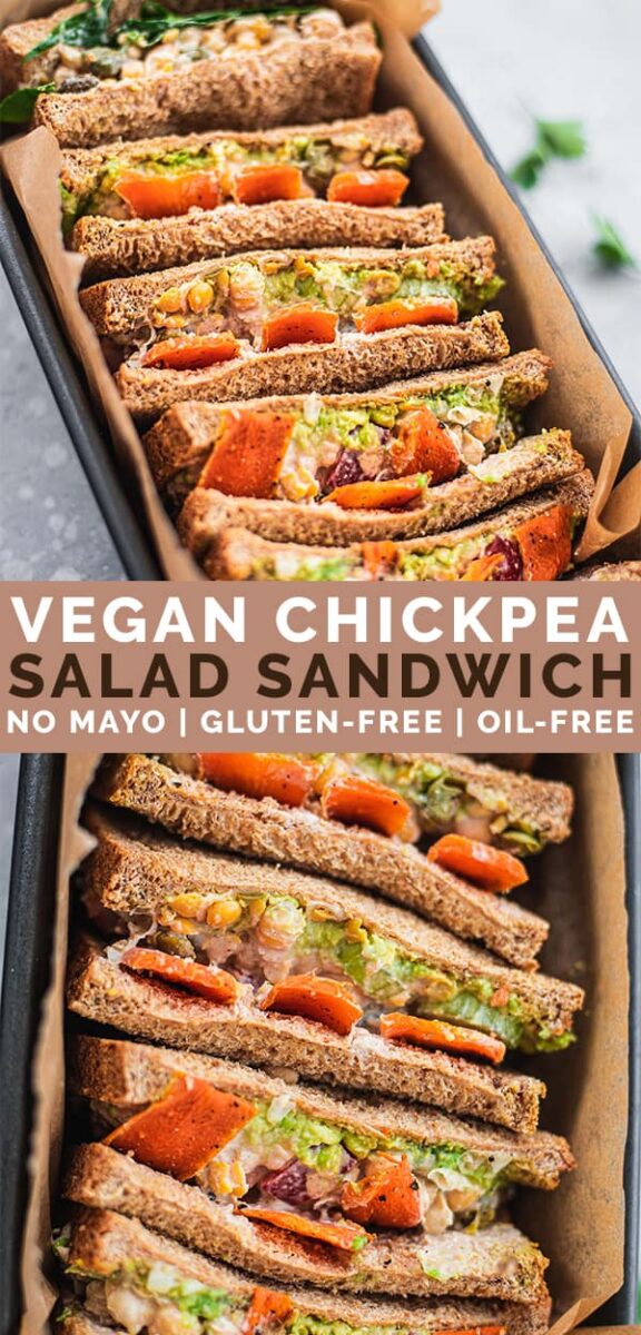 vegan chickpea salad sandwich